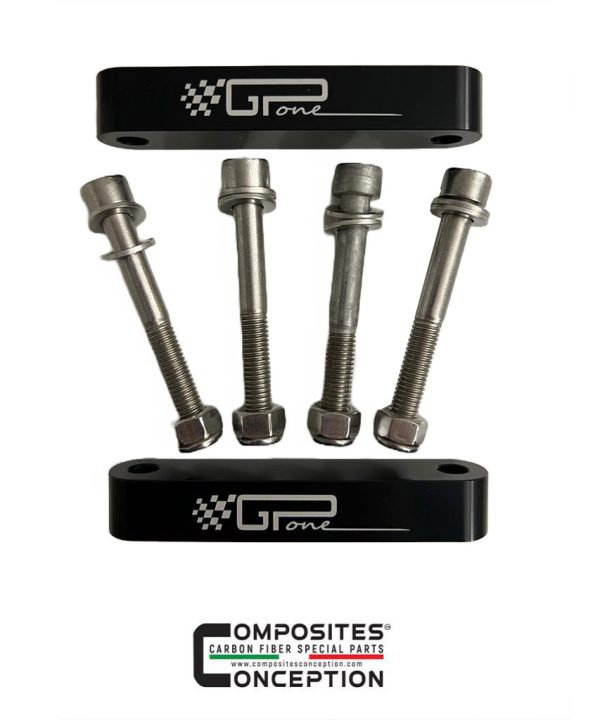 Art.GPone Alu Series - Front Fender Spacers Kit CNC machined billet aluminium laser engraved