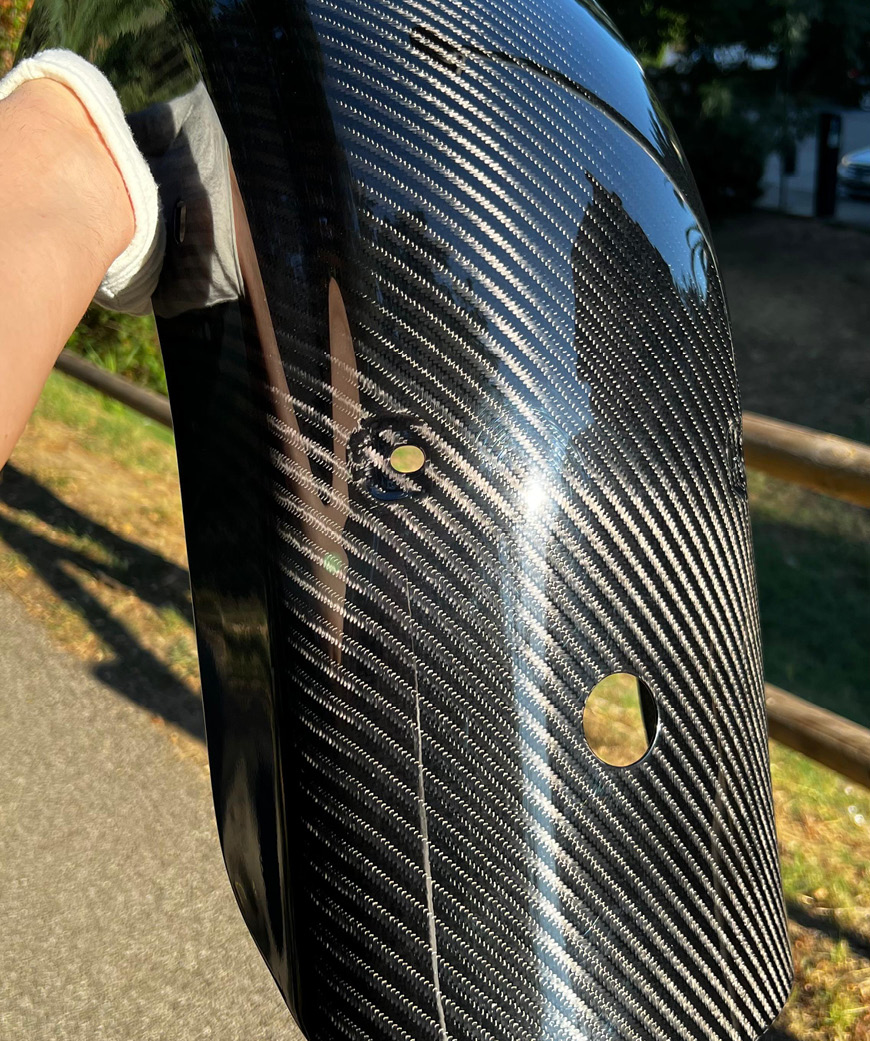 Art.Mugello - Premium Quality Carbon Fiber Rear Fender Stock Style For Use With OEM Tail Light