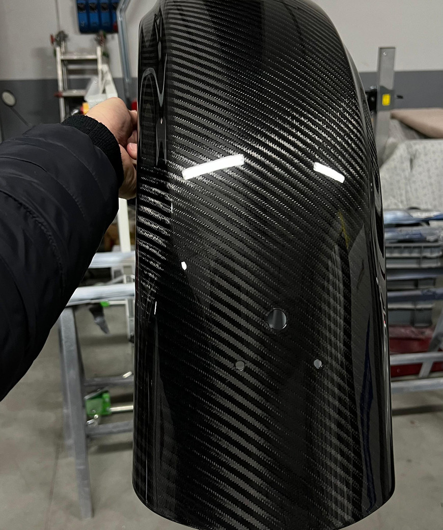 Art.Mugello CVO - Premium Quality Carbon Fiber Rear Fender Stock Style For Use With CVO Tail Light License Plate Mount