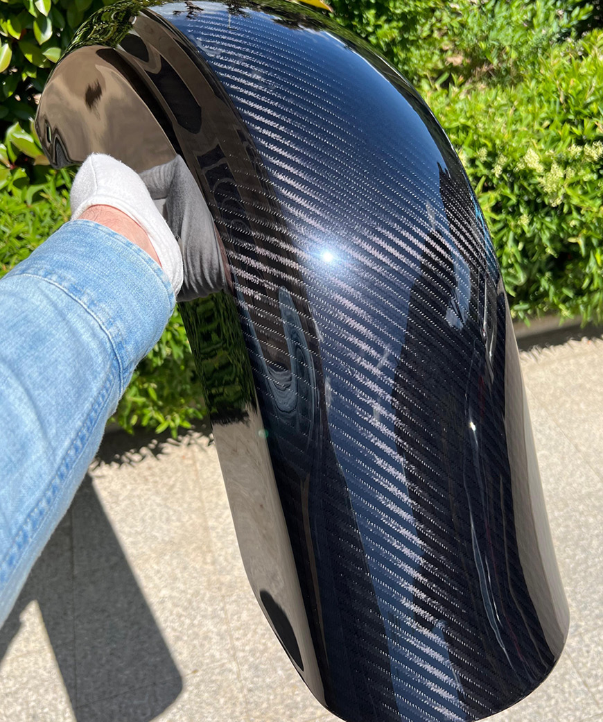 Art.Mugello - Premium Quality Carbon Fiber Rear Fender Stock Style For Use With Custom Tail Light